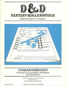 Charakterbogen, Germany 1st print