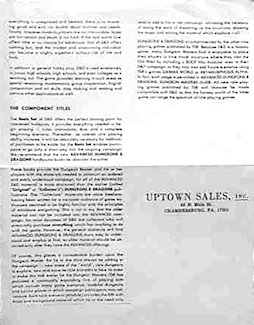 Understanding D&D, Uptown Sales version