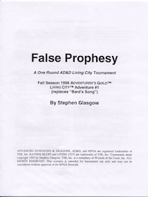 False Prophesy